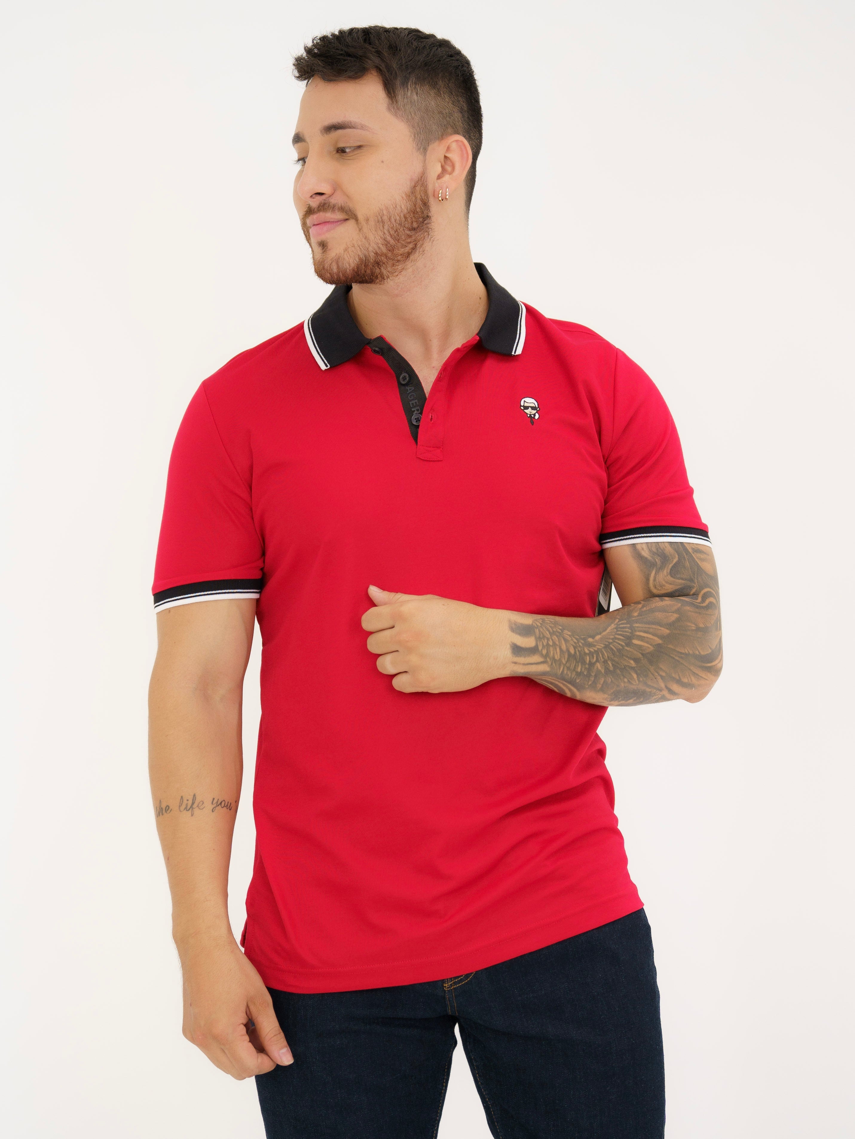 Polo Karl Lagerfeld Red Polos