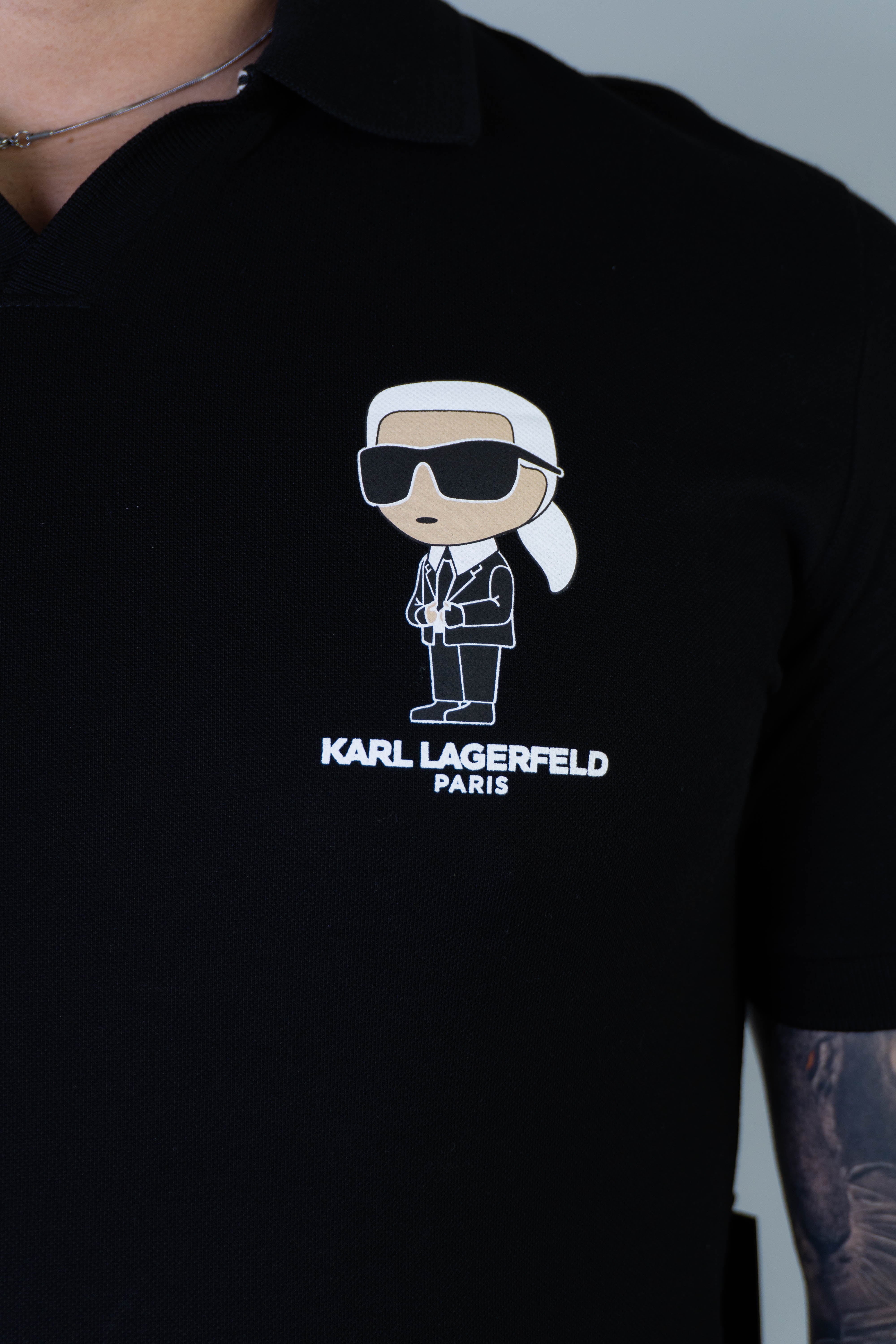 Polo Karl Lagerfeld Black Polos