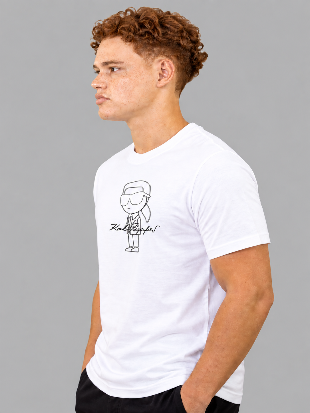 Camiseta Blanca Hombre Karl Lagerfeld