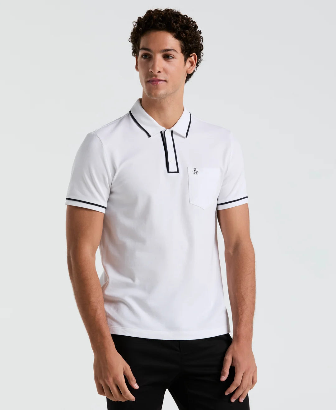 Polo Blanco Hombre Penguin