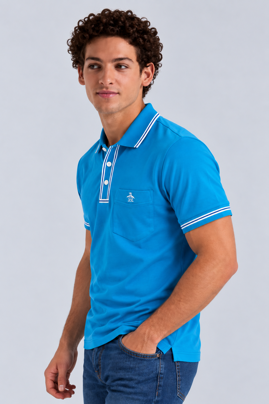 Polo Azul Hombre Penguin