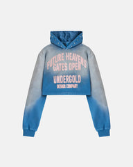 Hoodie Women Undergold Agnus Dei Future Heavens Storm Blue Hoodie Cropped