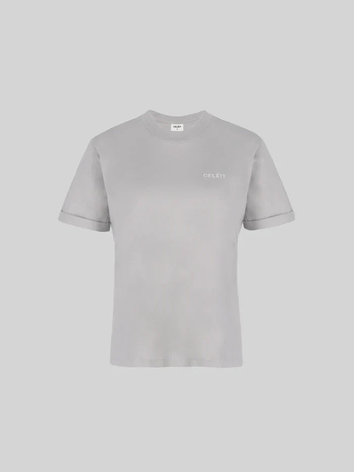 CELĒIT T-Shirt Cotton Grey Camiseta