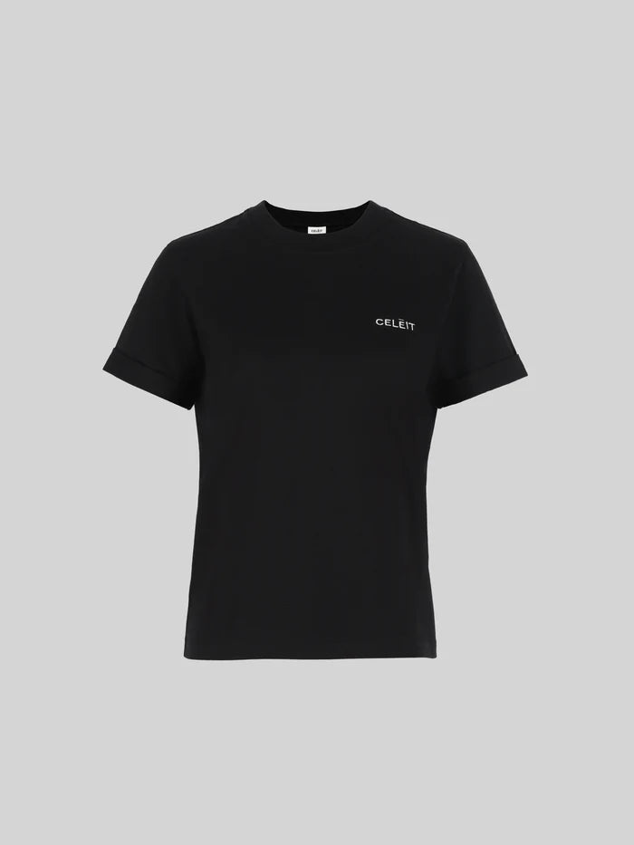 CELĒIT Cotton T-Shirt Black