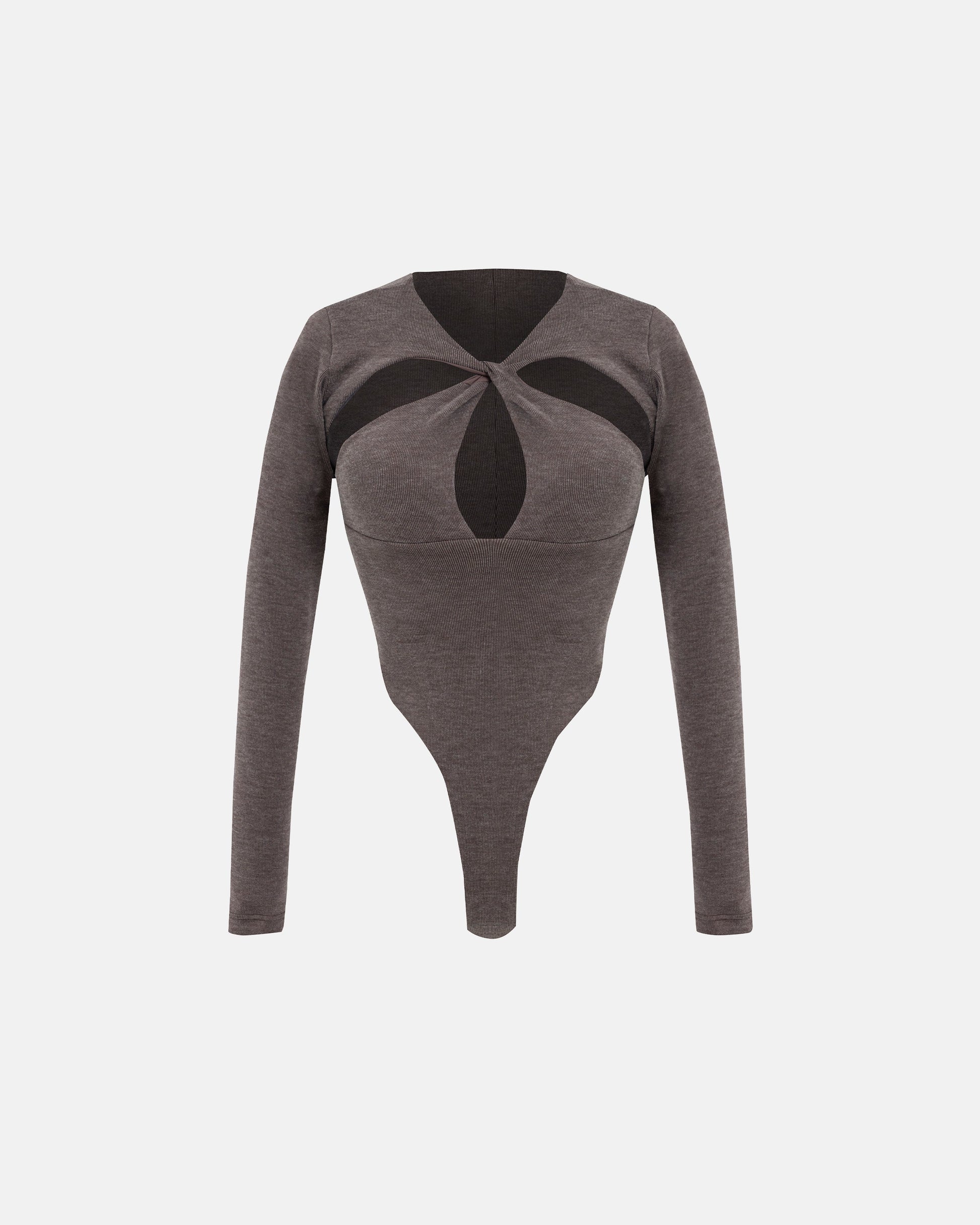 Bodysuit Women Undergold Basics Oval Braided Brown Body