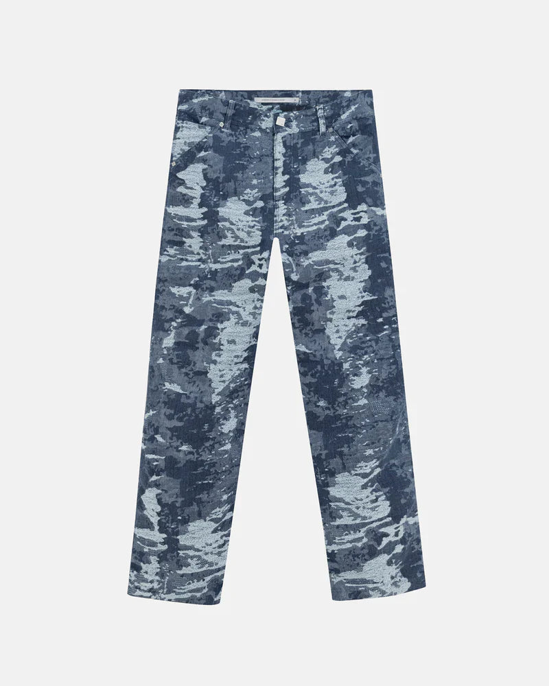 Jean Men Undergold Capsule Jacquard Wide Cammo Blue Jeans