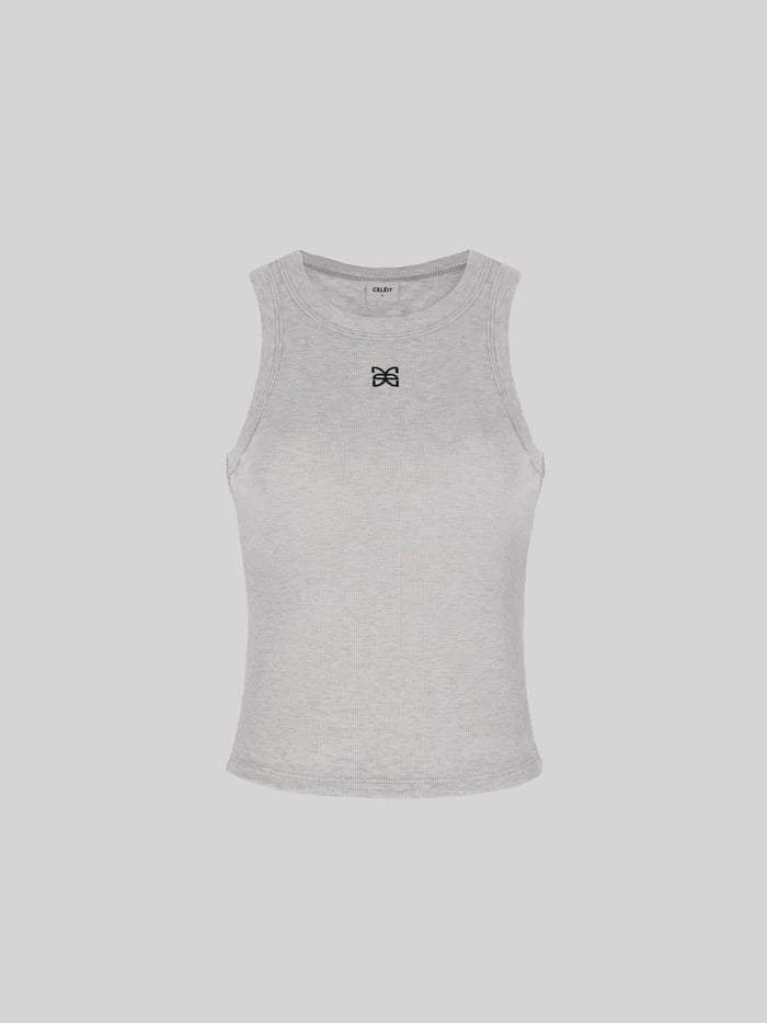 CELĒIT Rib Tank Top Gris