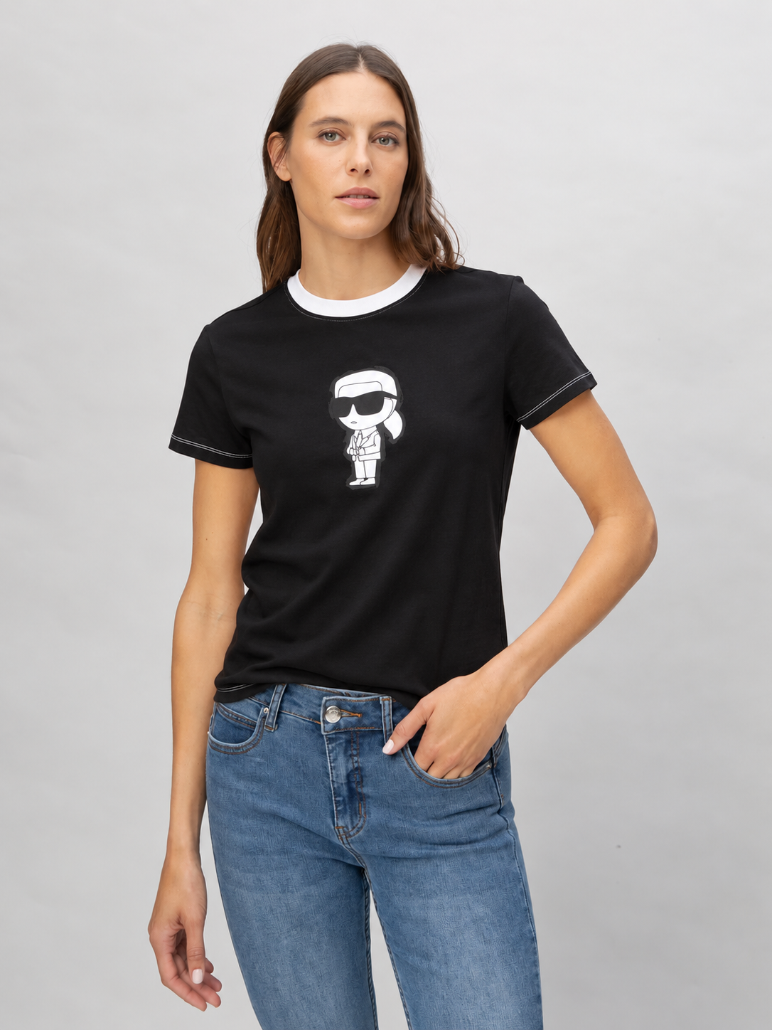 Camiseta Negra Mujer Karl Lagerfeld