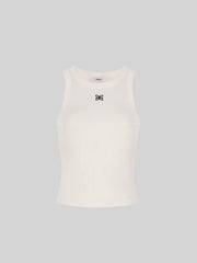 CELĒIT Rib Tank Top Ivory