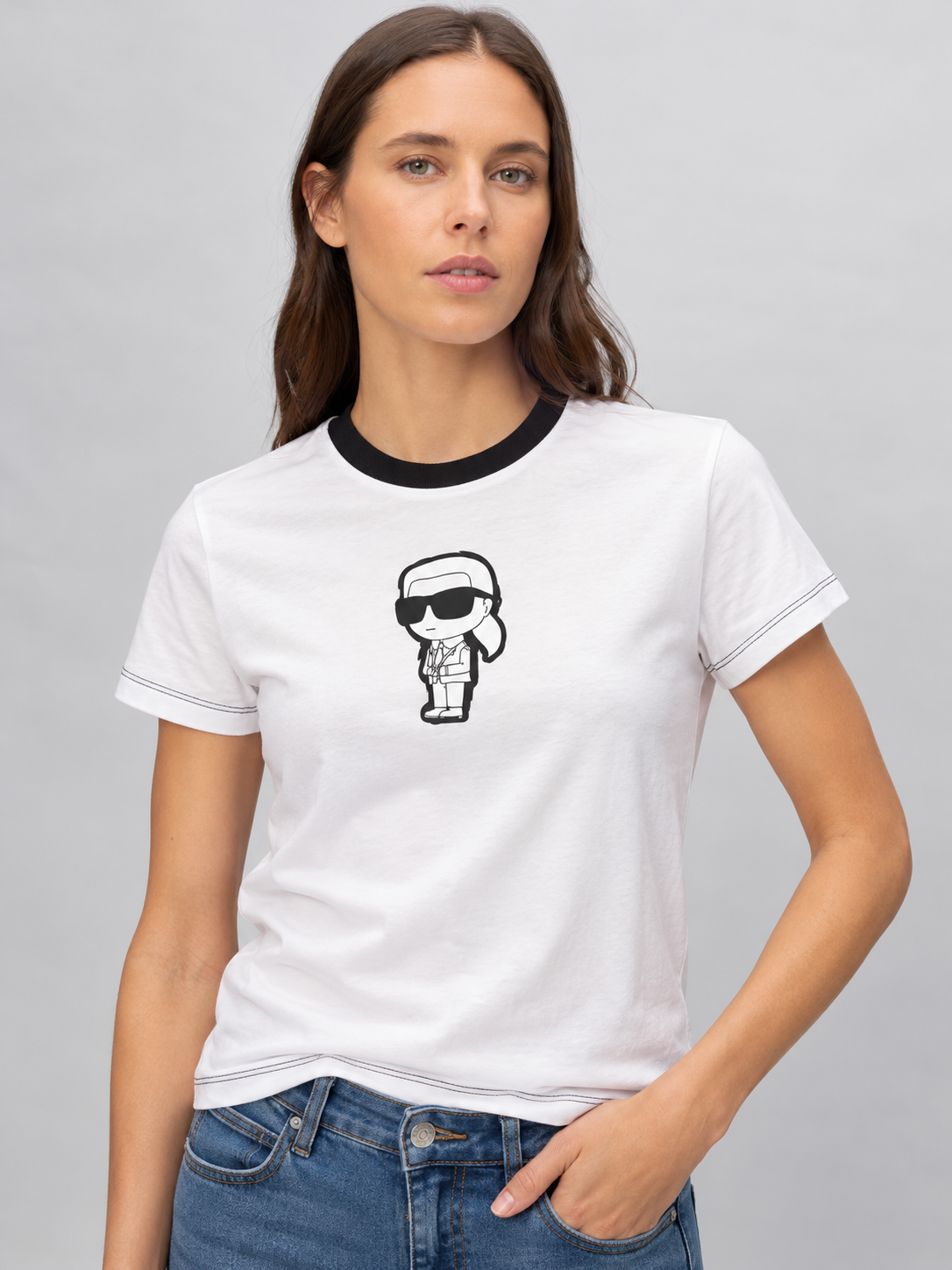 Camiseta Blanca Mujer Karl Lagerfeld
