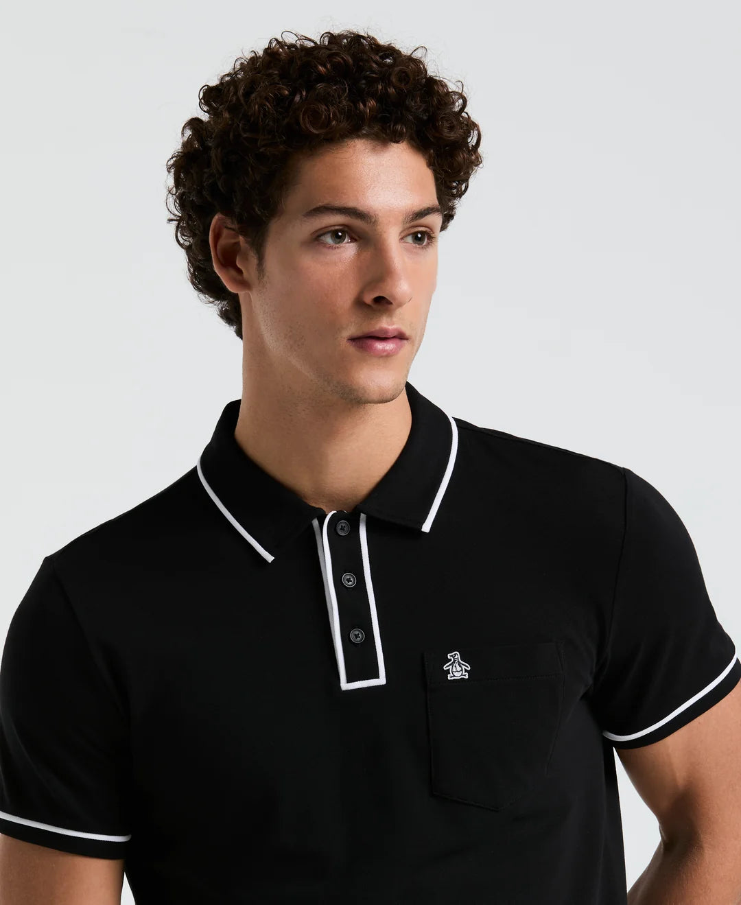 Polo Negro Hombre Penguin