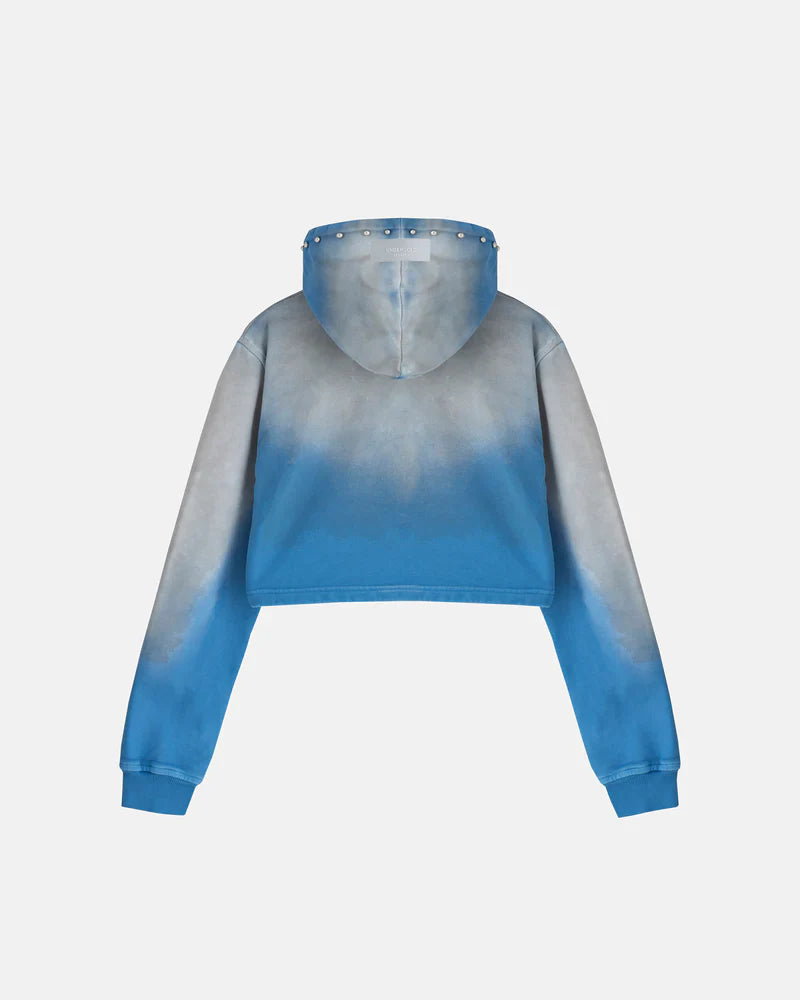 Hoodie Women Undergold Agnus Dei Future Heavens Storm Blue Hoodie Cropped