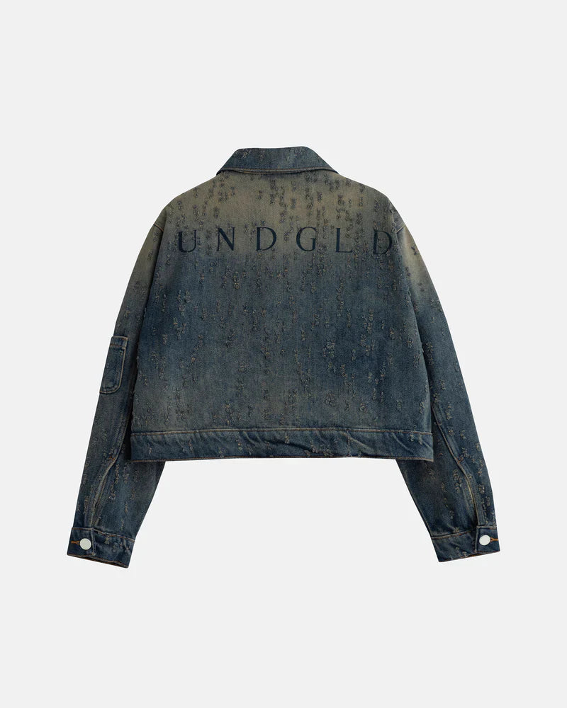 Jacket Women Undergold Agnus Ripped Dirty Blue Caqueta