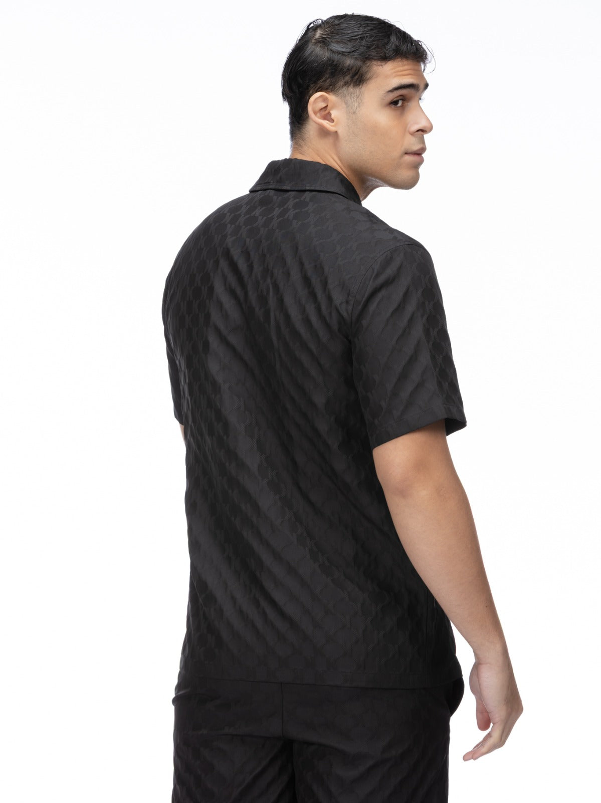 Camisa Negra Manga Corta Hombre Karl Lagerfeld