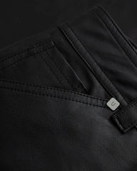 Jeans Women Undergold Capsule Pleather Wide Black Jeans