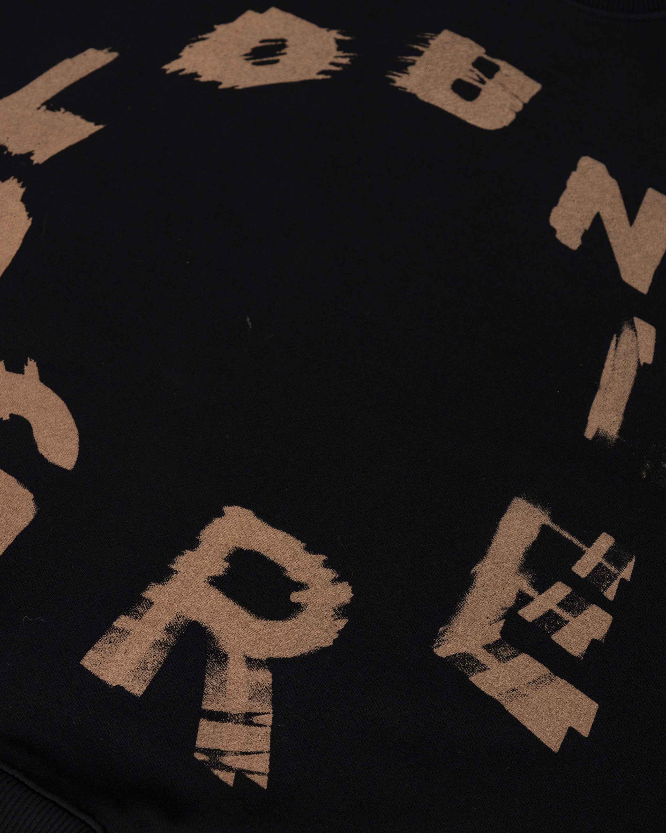 Hoodie Men Undergold Echoes Tremor Crewneck Boxy Fit Black Hoodie