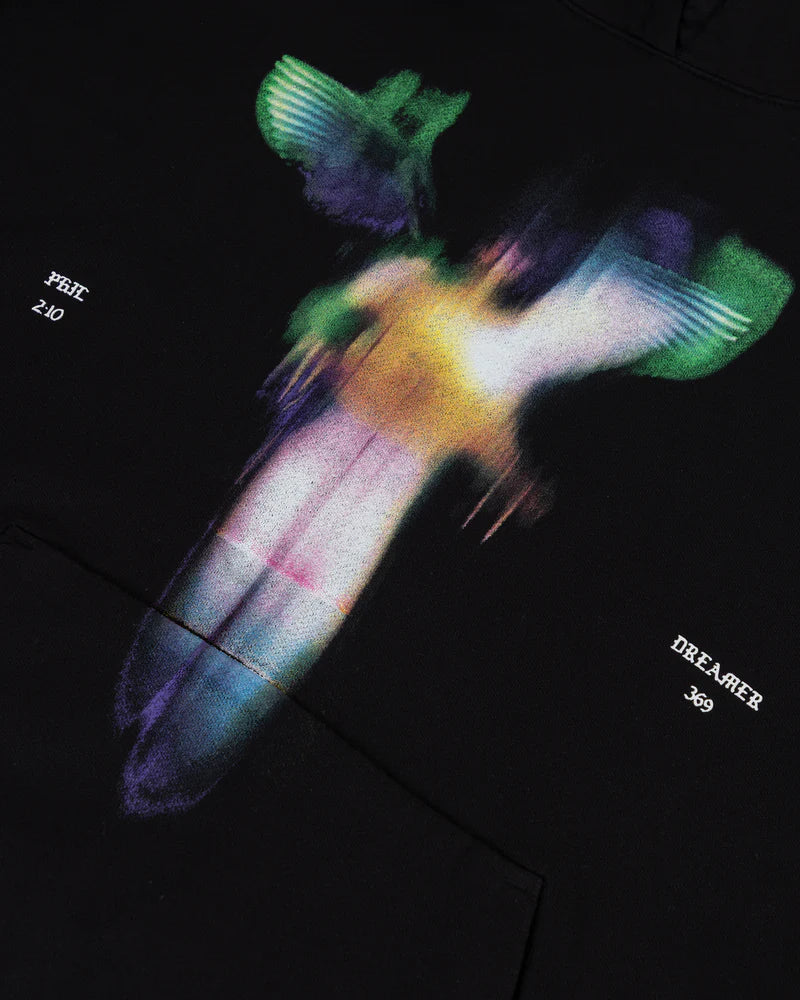 Hoodie Men Undergold Capsule Angel Boxy Fit Black Hoodie