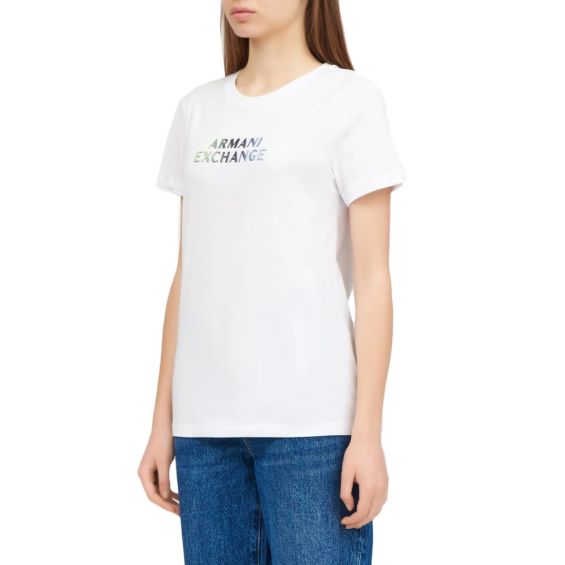 T-Shirt Women White Armani Exchange Camiseta