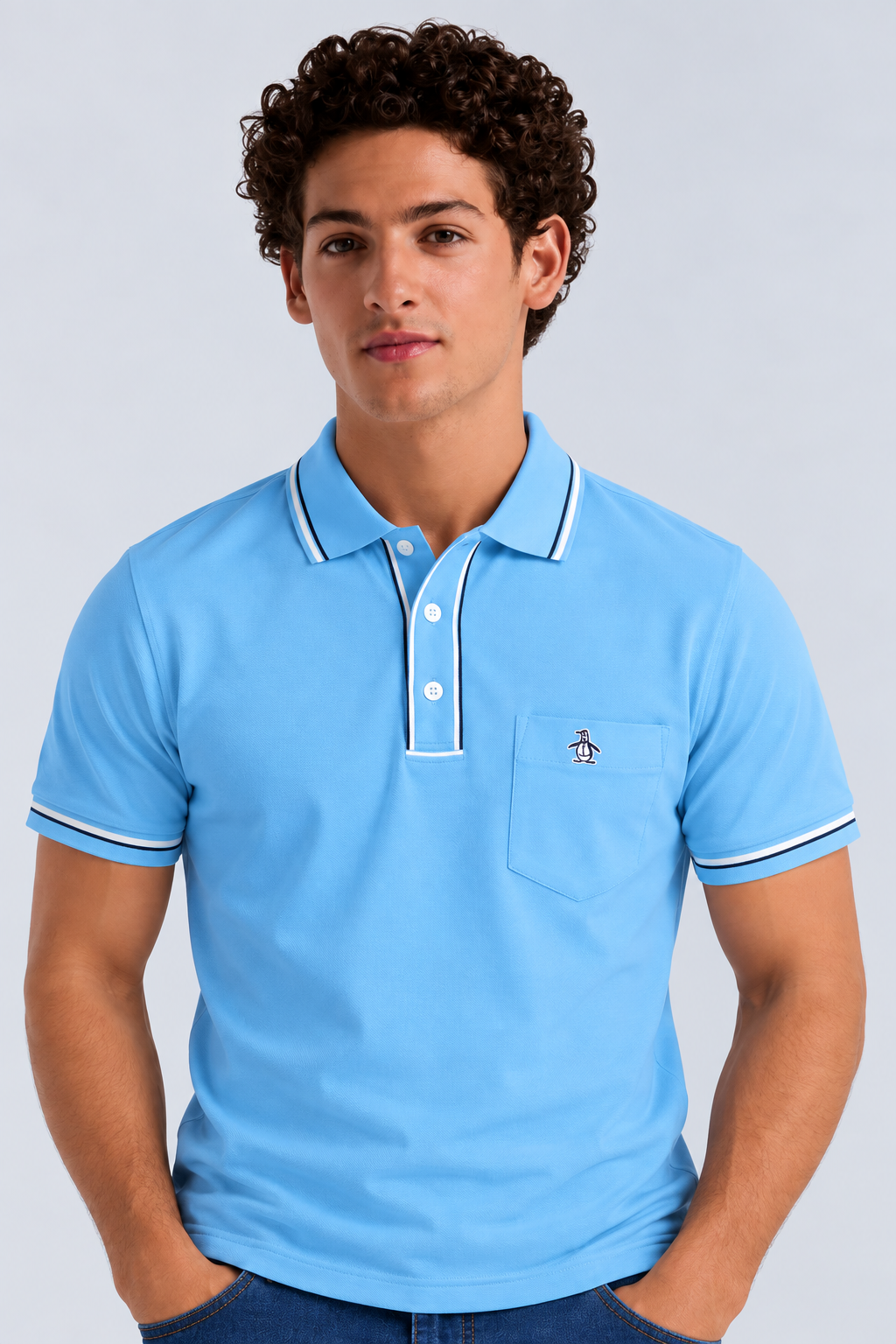 Polo Azul Hombre Penguin