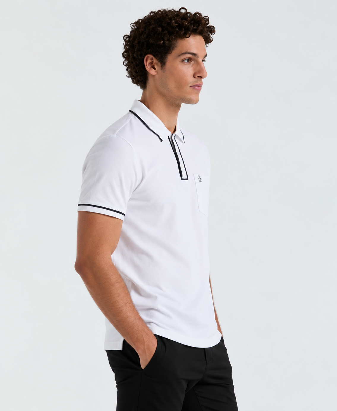 Polo Blanco Hombre Penguin