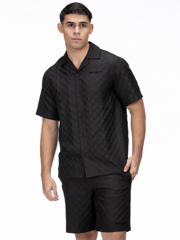 Camisa Negra Manga Corta Hombre Karl Lagerfeld