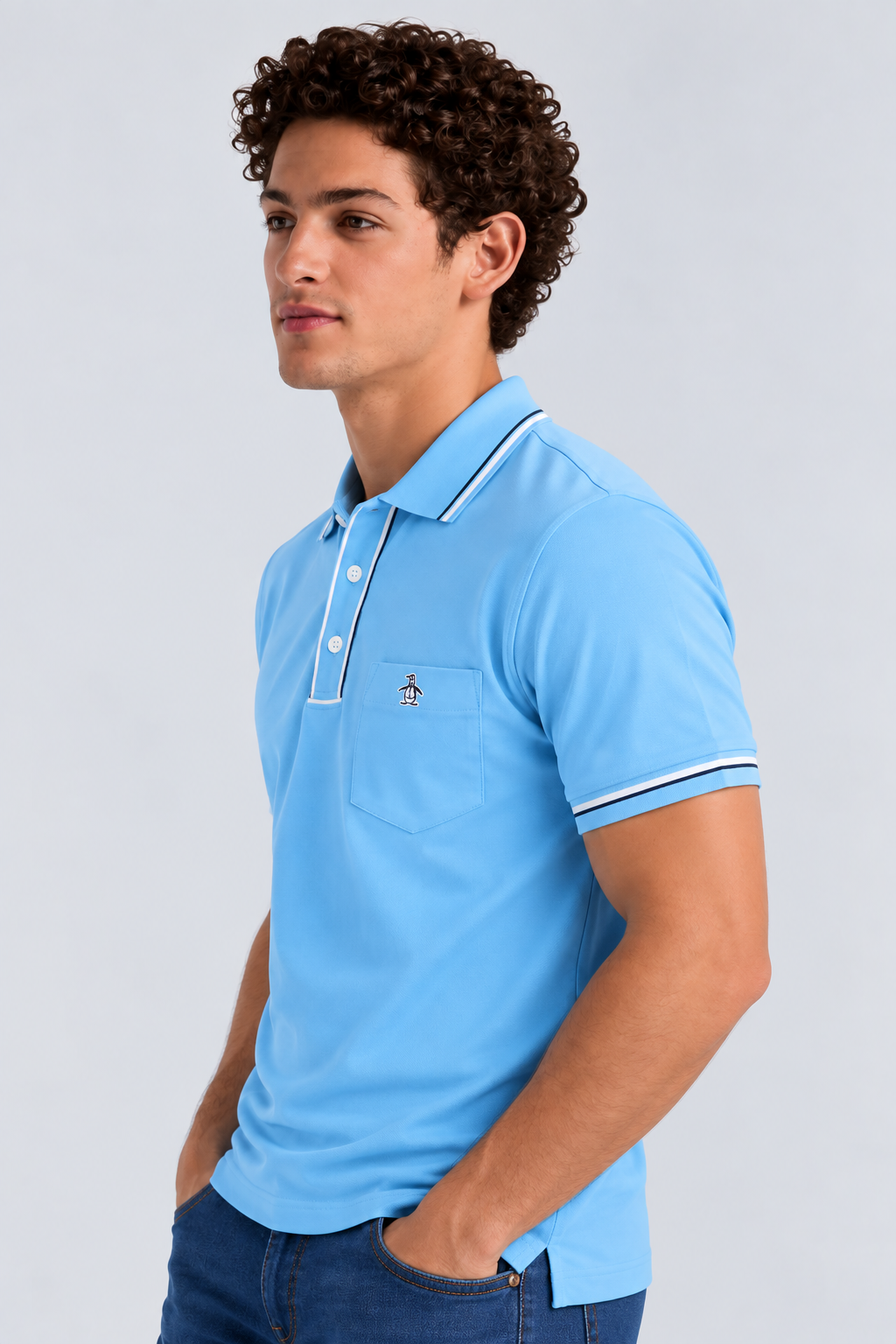 Polo Azul Hombre Penguin