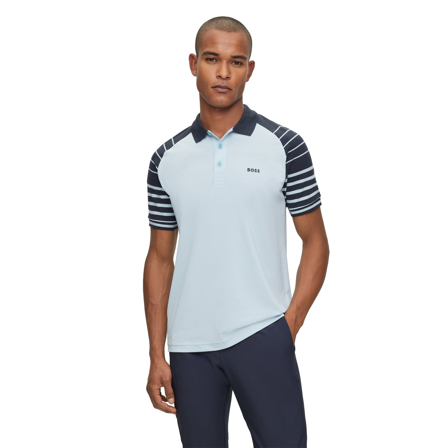 Polo Boss Slim Fit Stretch Open Blue Polos
