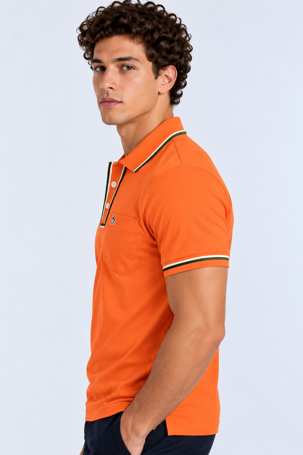 Polo Naranja Hombre Penguin