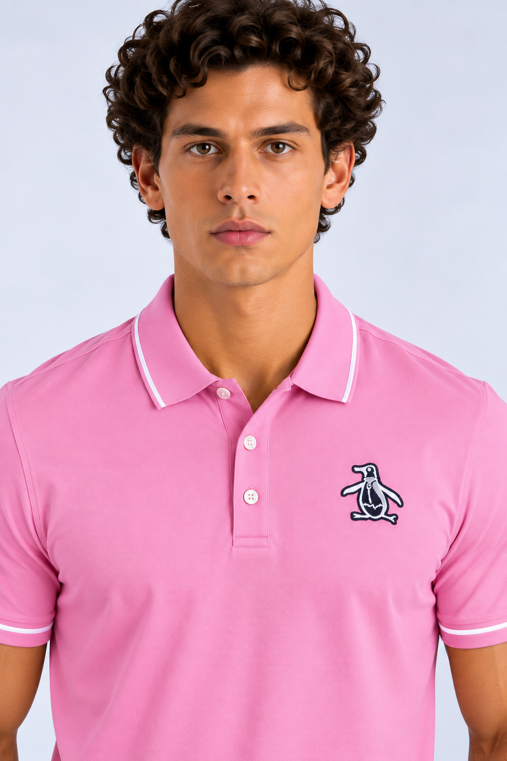 Polo Rosado Hombre Penguin