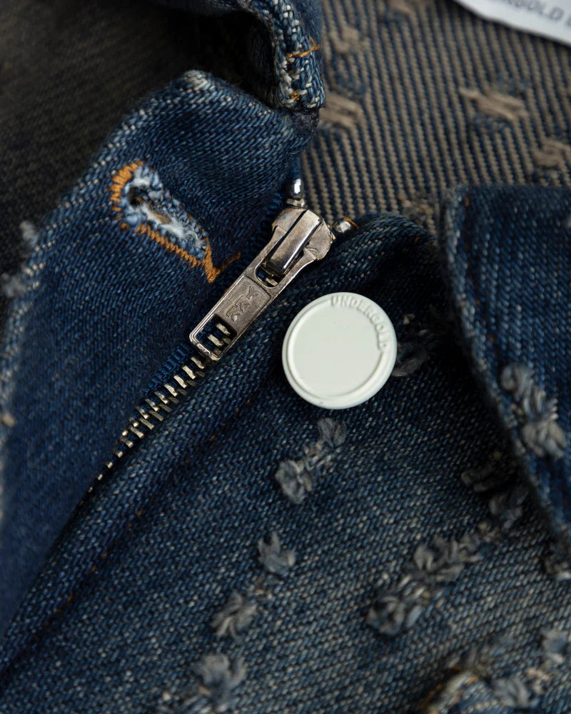 Jacket Women Undergold Agnus Ripped Dirty Blue Caqueta