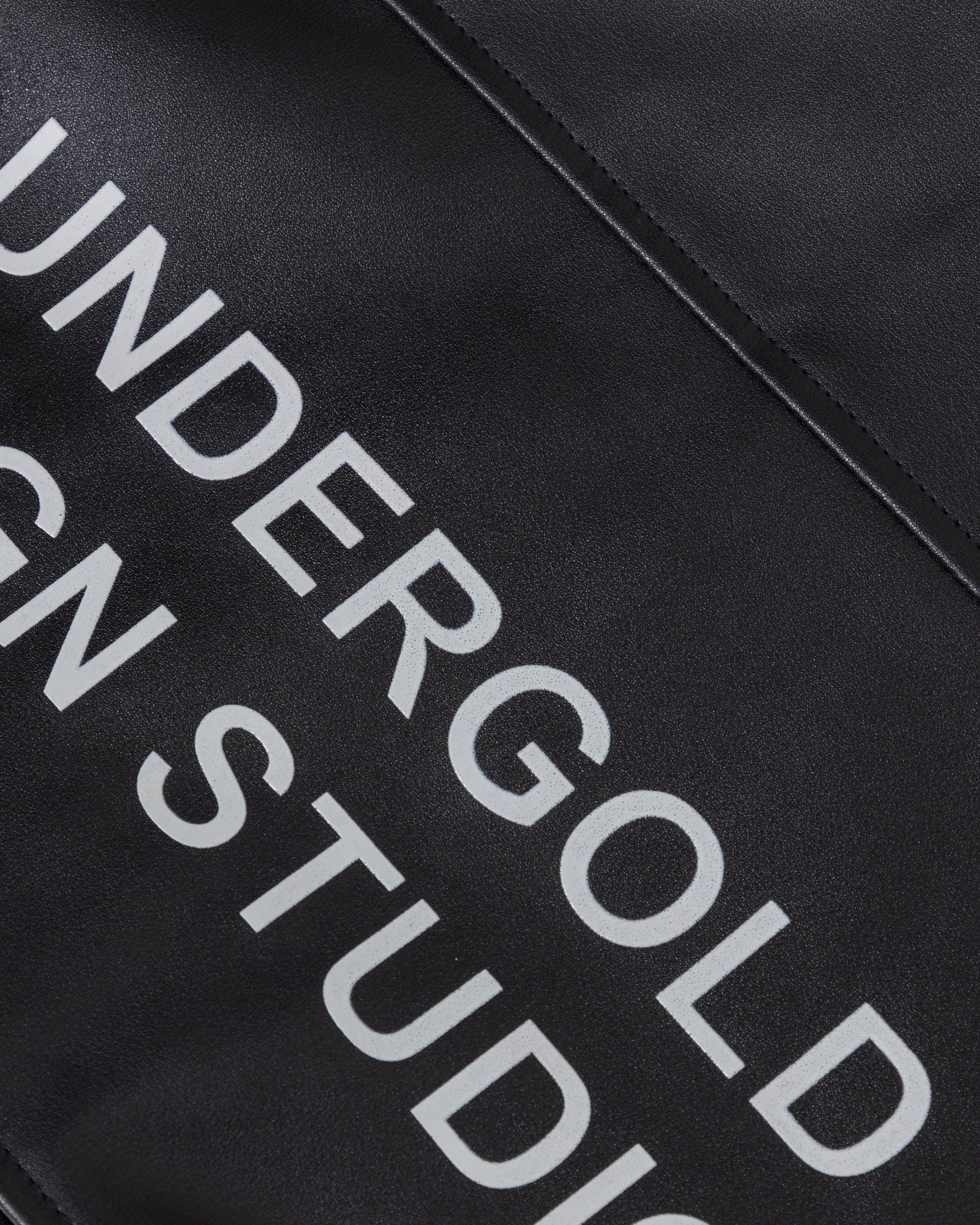 Basics Undergold Design Studio Cropped Leather Jacket Black Chaqueta