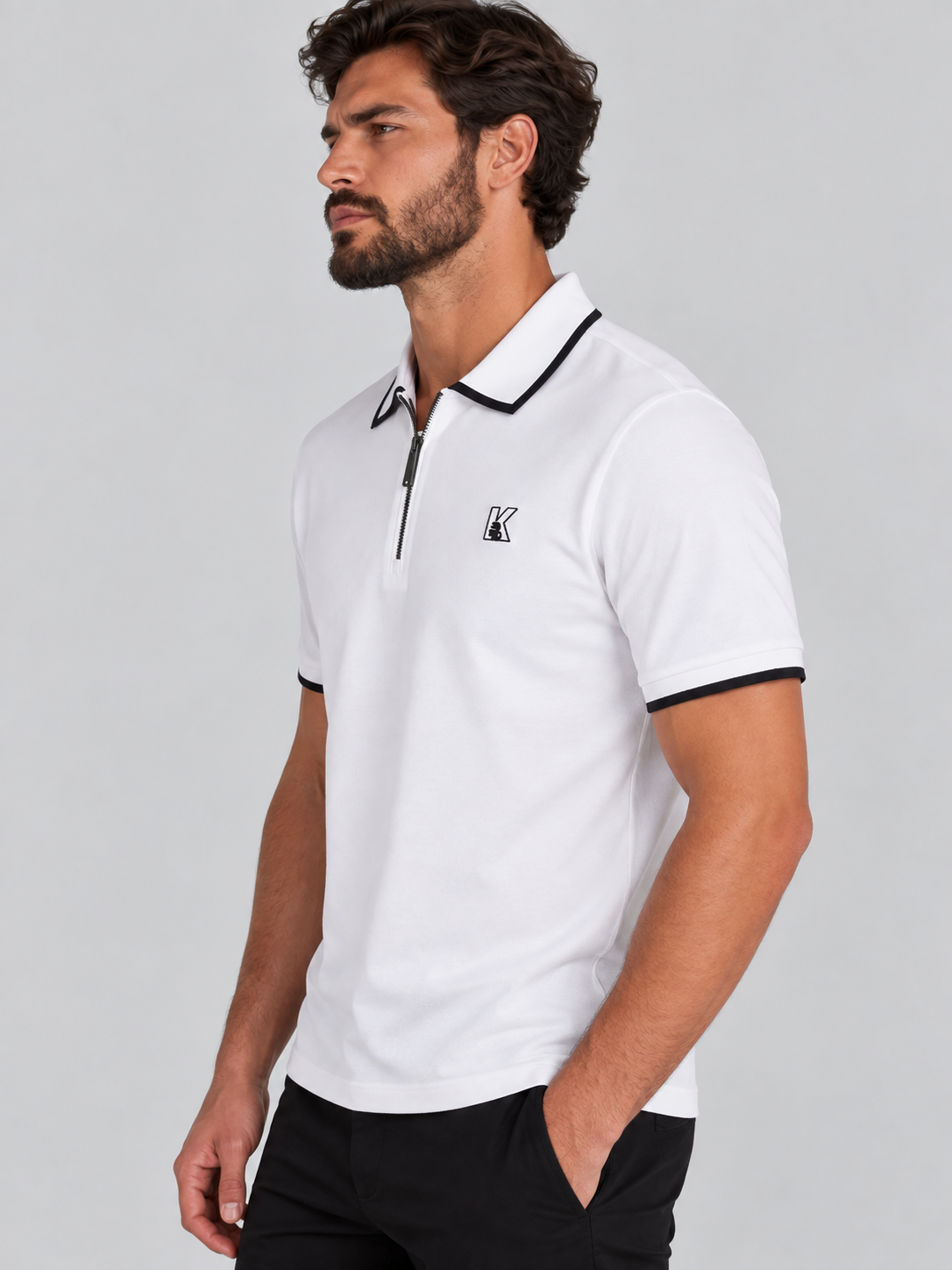 Polo Blanco Hombre Karl Lagerfeld