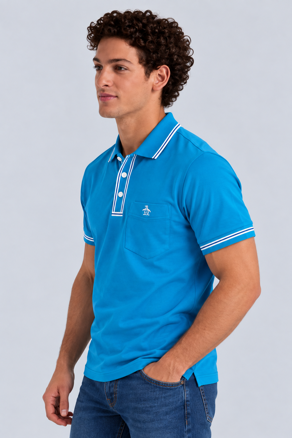 Polo Azul Hombre Penguin