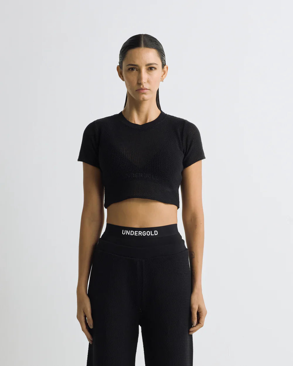Baby Tee Undergold Basics Knit Crop Top