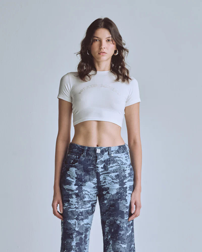 Baby Tee Women Undergold Capsule Blessed Are You Crop Top