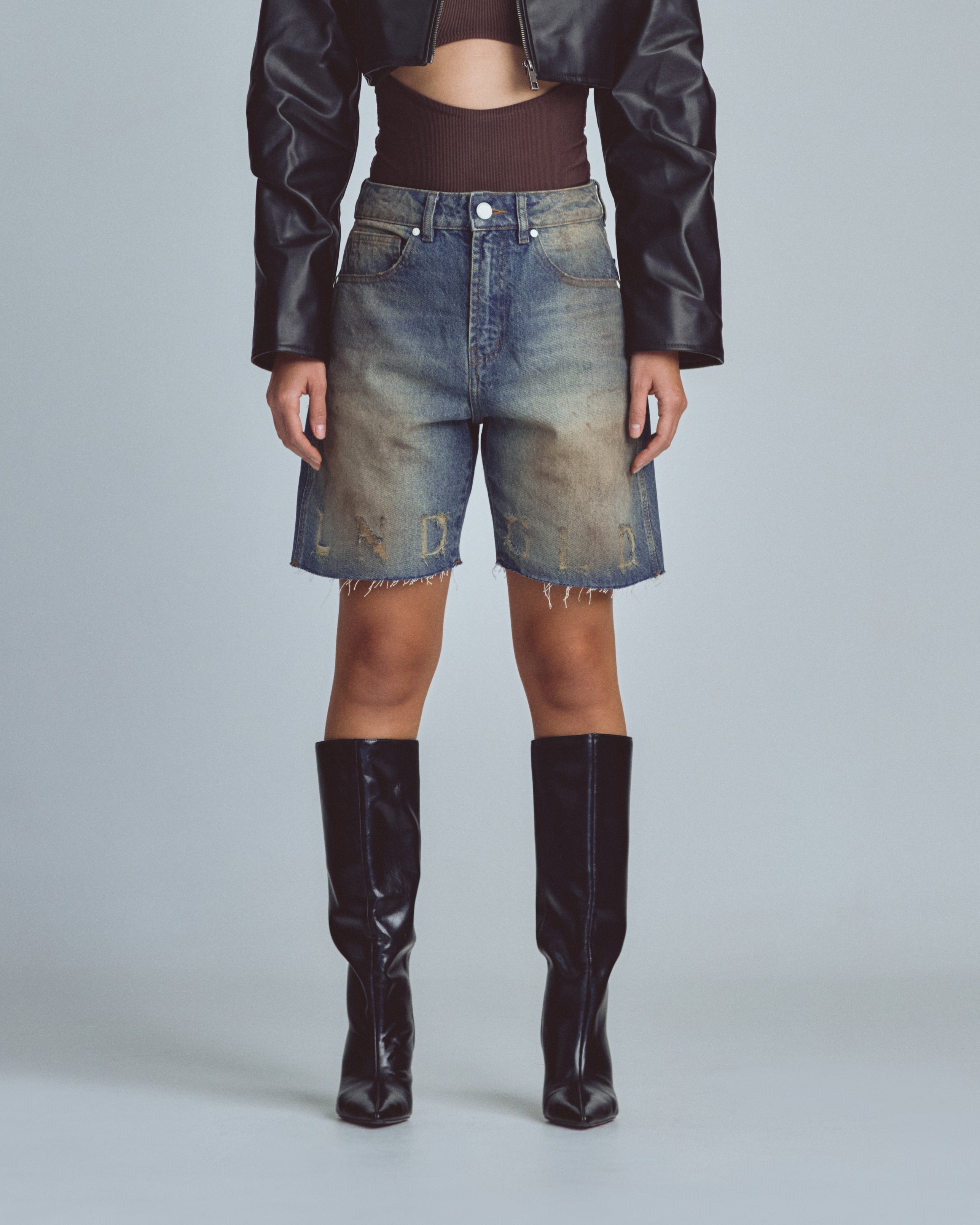 Short Denim Women Undergold W Stardust Studio Jeans