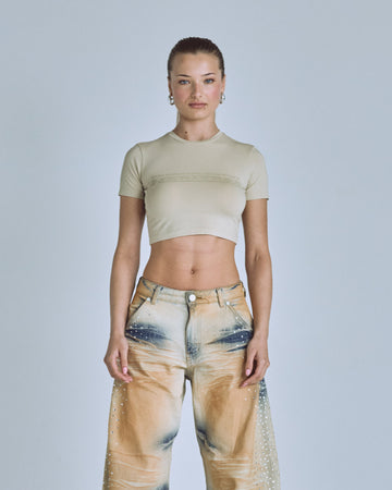 Baby Tee Women Undergold Golden Heritage Crop Top