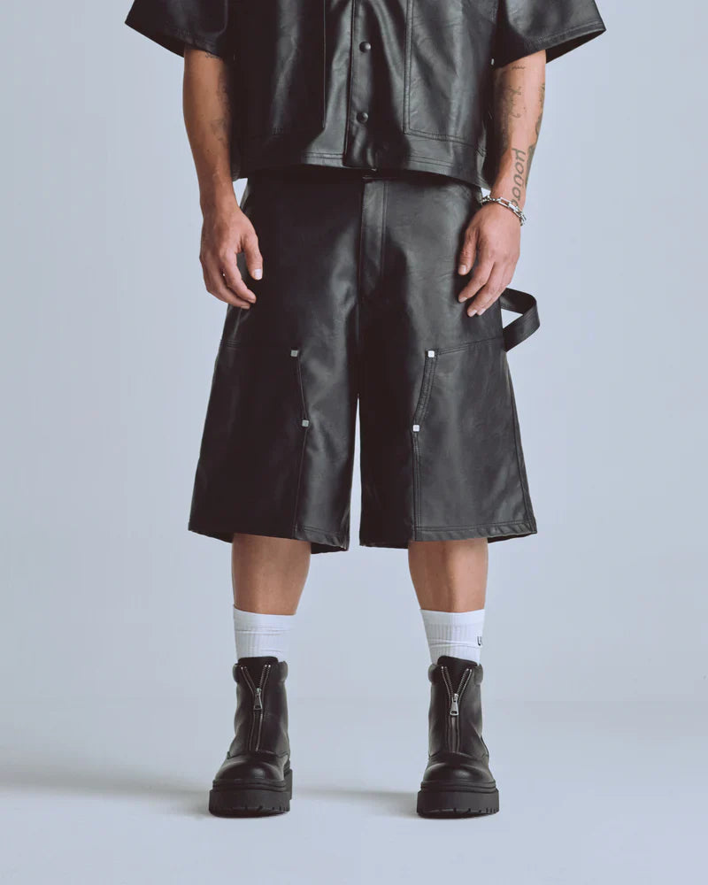 Short Men Undergold Capsule Pleather Black Short