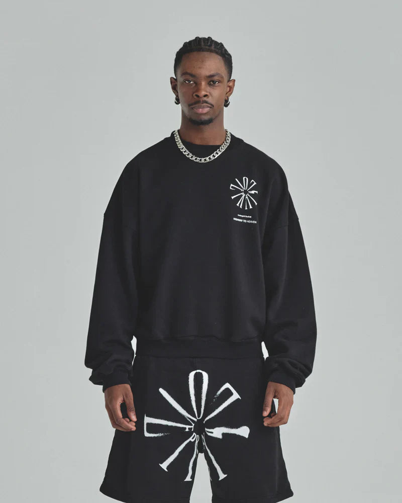 Hoodie Men Undergold Spring Pray 4 Love Boxy Fit Crewneck Hoodie