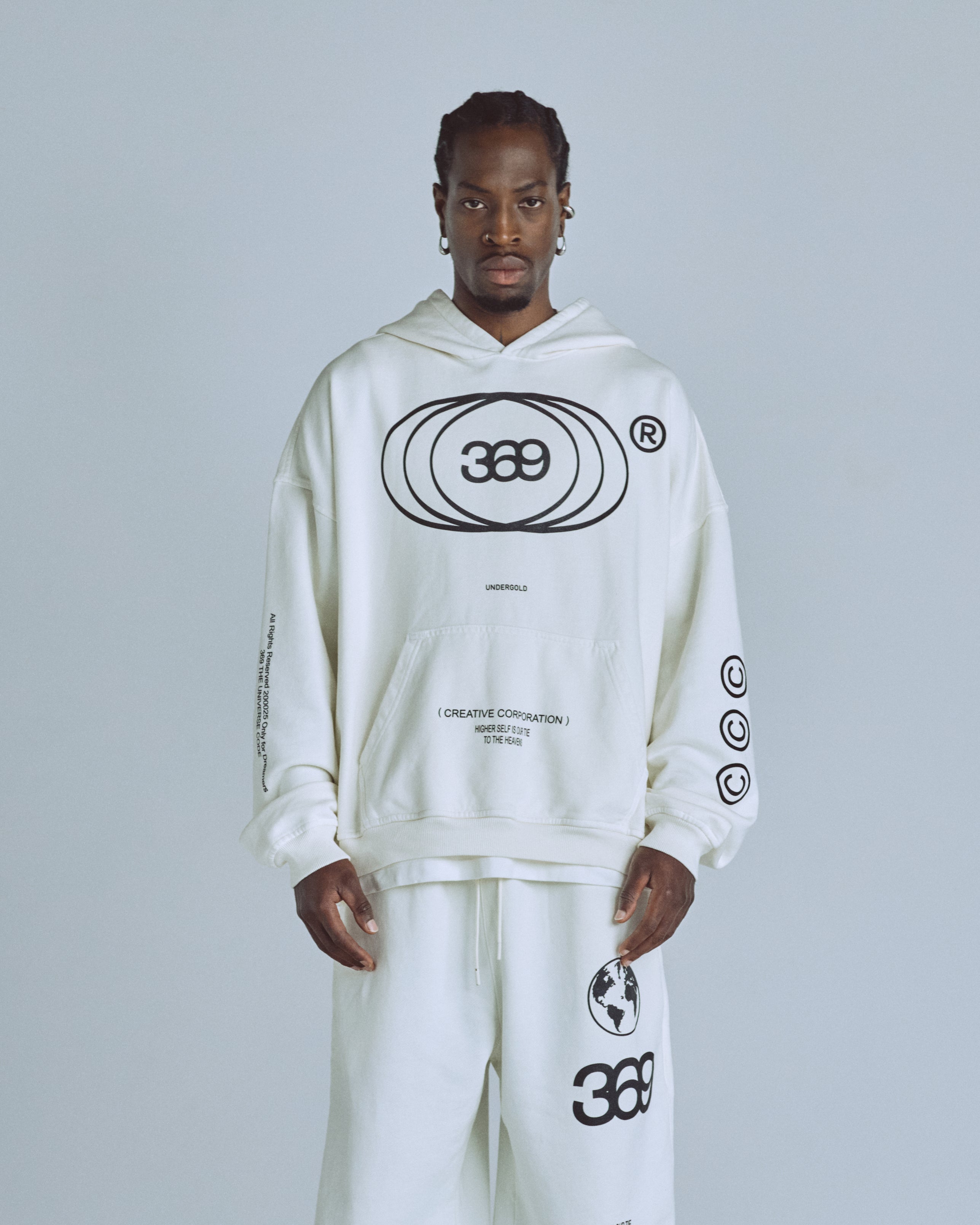 Hoodie Men Undergold Golden Heritage Basic White Hoodie