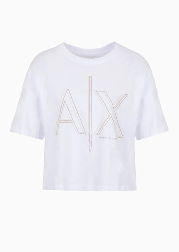 T-Shirt Women White Armani Exchange Camiseta