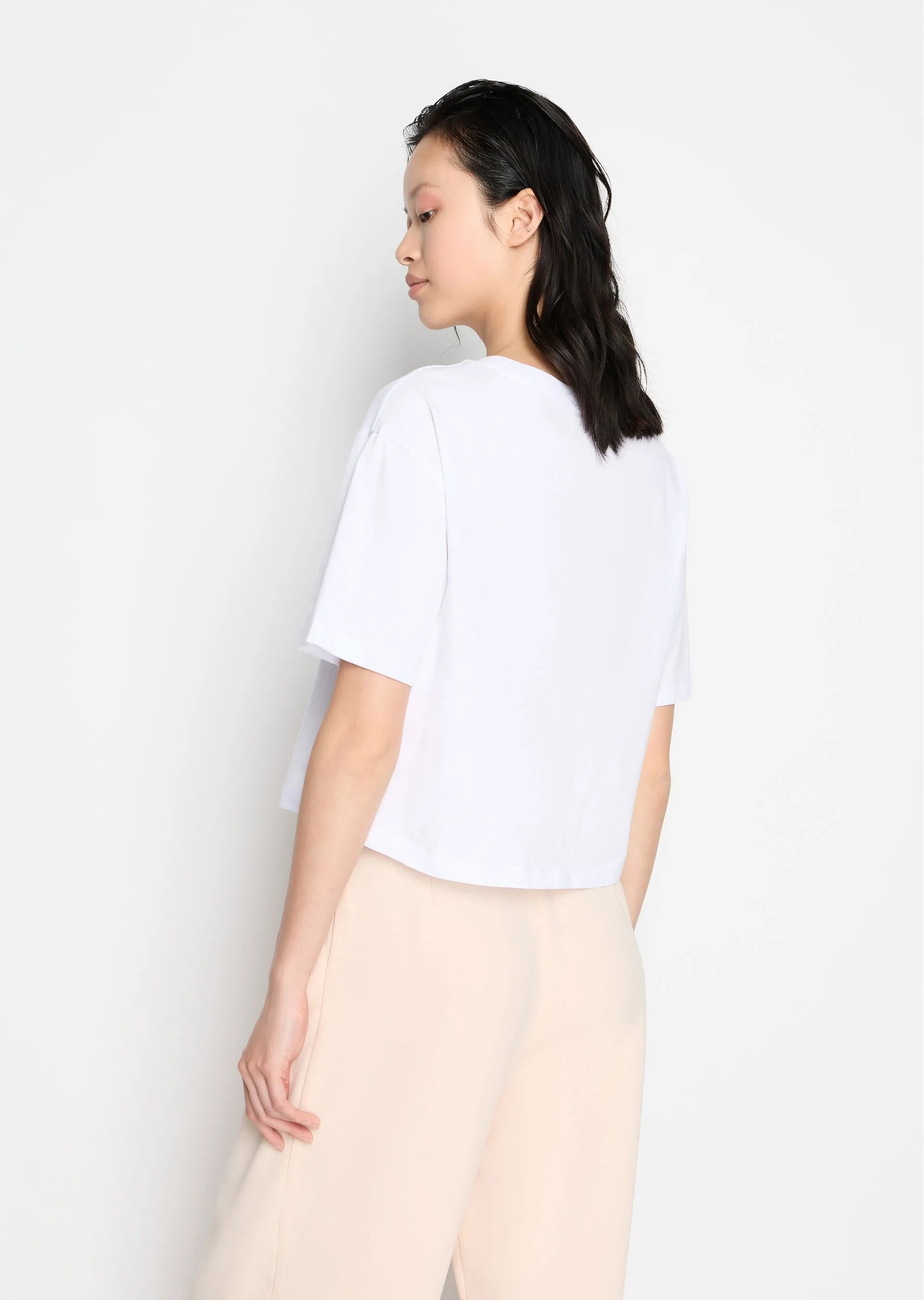 T-Shirt Women White Armani Exchange Camiseta
