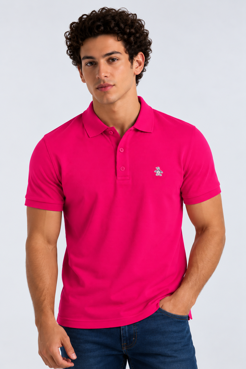 Polo Fuscia Hombre Penguin