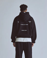 Hoodie Men Undergold Capsule Angel Boxy Fit Black Hoodie