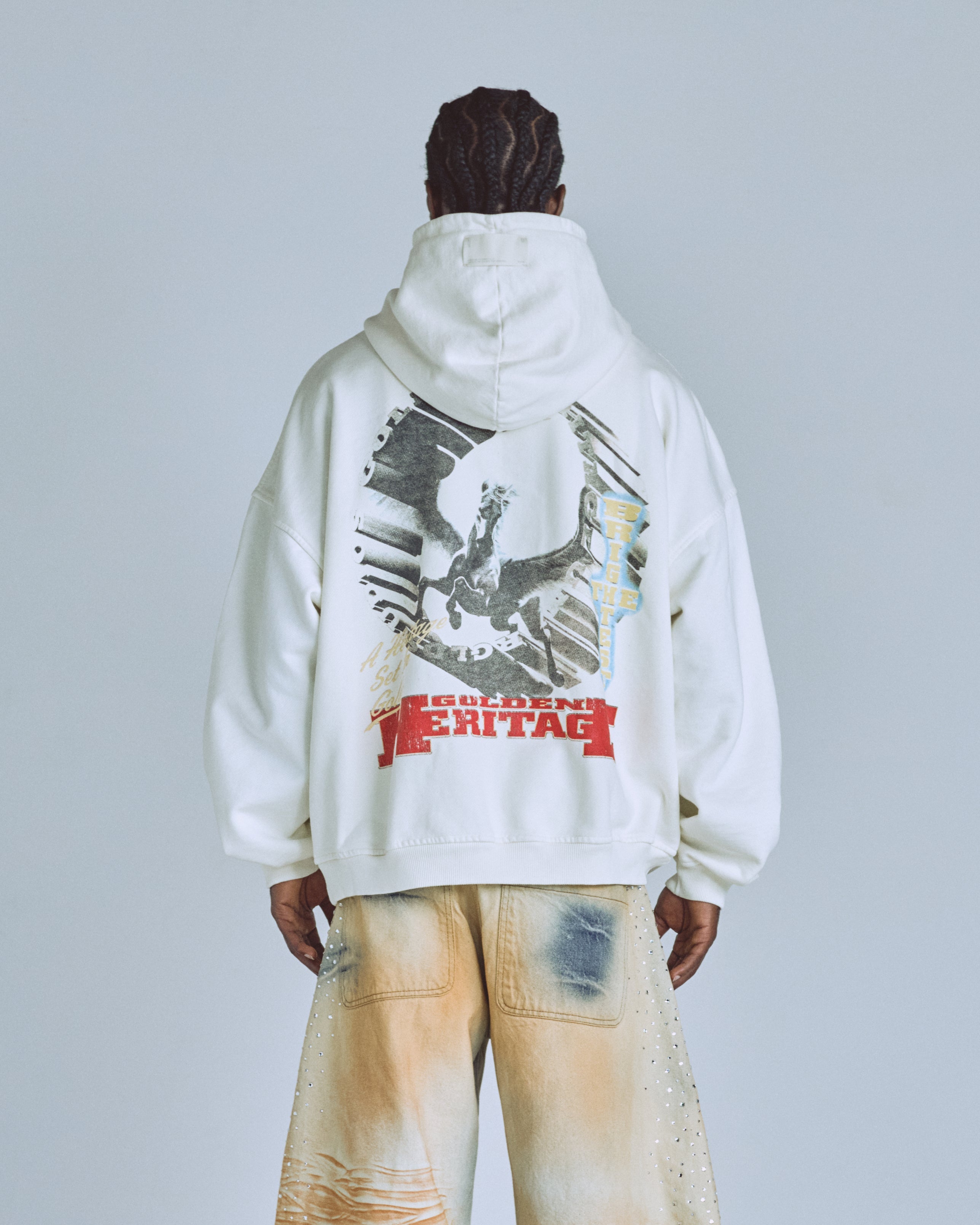 Hoodie Men Undergold Golden Heritage Pegasus White XL Hoodie