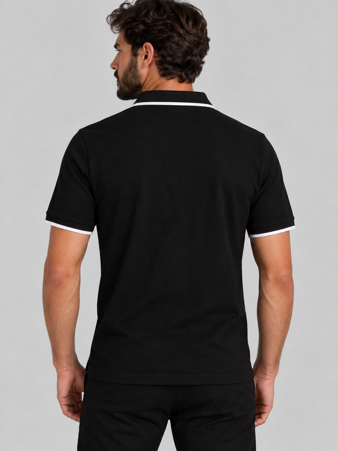Polo Negro Hombre Karl Lagerfeld