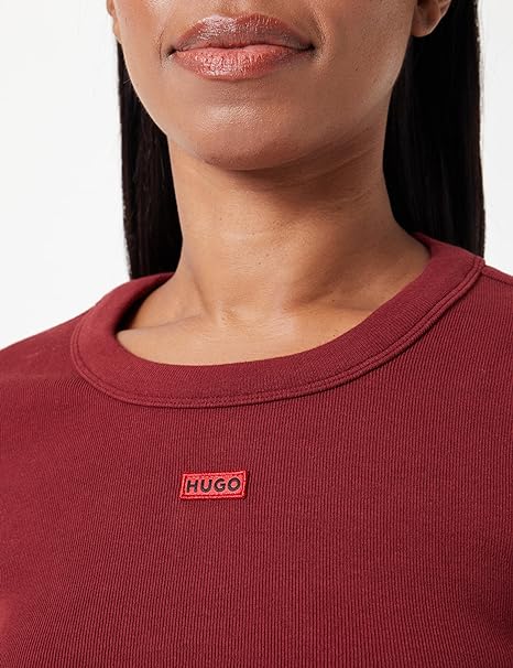 Camiseta Larga Hugo Mujer Dark Red