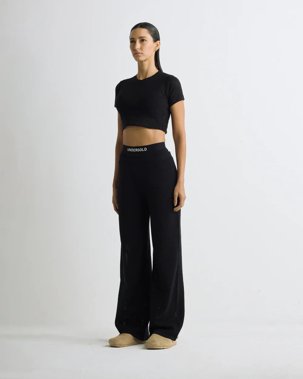 Baby Tee Undergold Basics Knit Crop Top