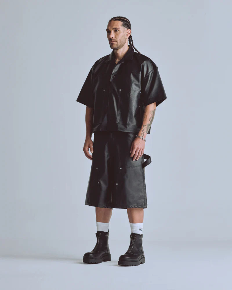 Short Men Undergold Capsule Pleather Black Short