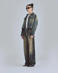 Jacket Women Undergold Agnus Ripped Dirty Blue Caqueta